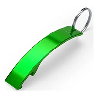 Porte-clés décapsuleur vert - 